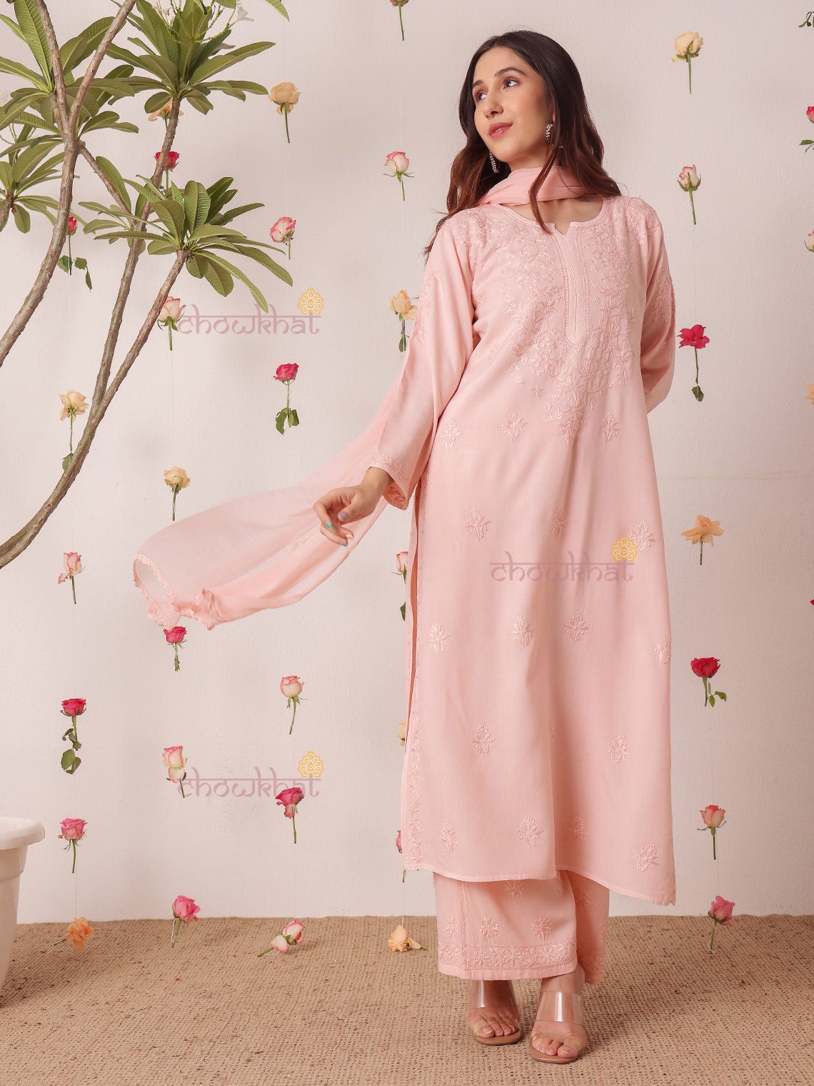 Mahi Premium Rayon 3 Piece Chikankari Stitched Suit Set - Chowkhat Lifestyle