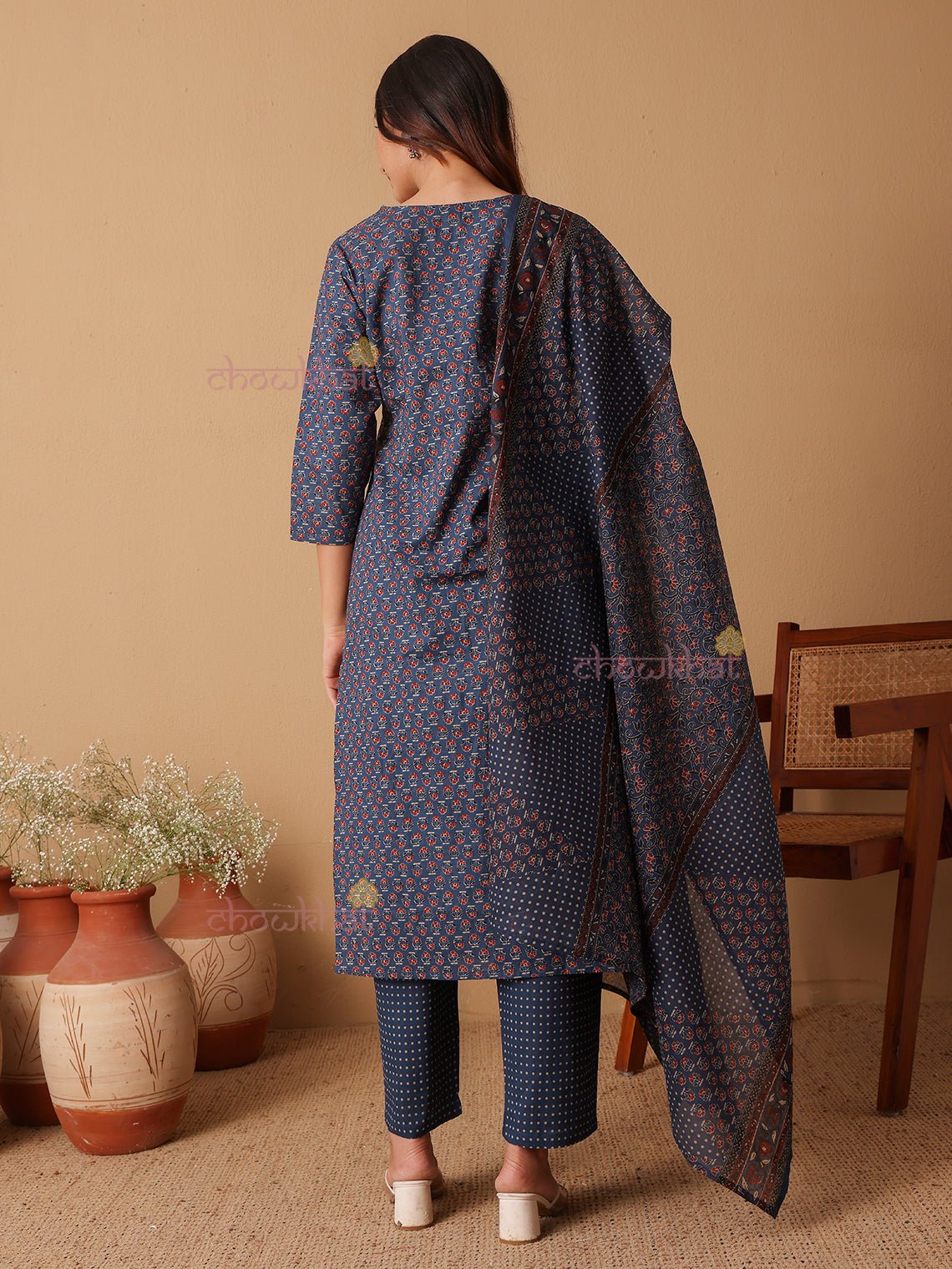 Tara 3 Piece Straight Stitched Suit Set with Handwork - Chowkhat Lifestyle