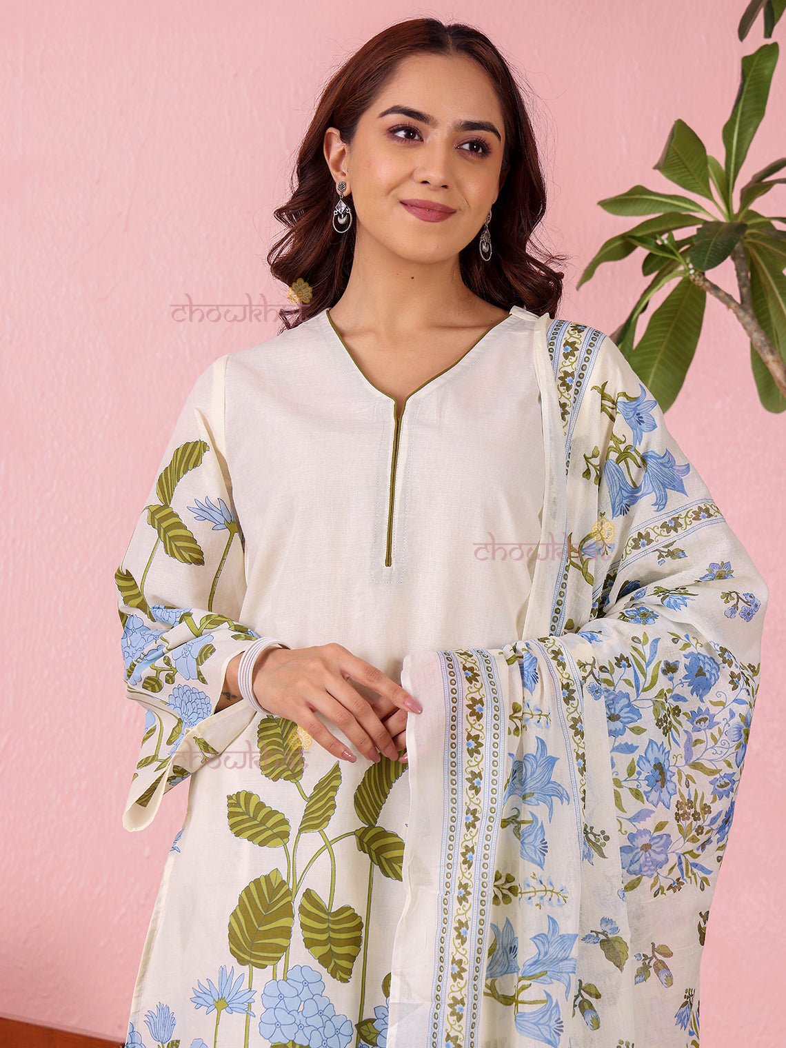 Avika Hand Printed Pure Cotton 3 Piece Stitched Suit Set with Dupatta - Chowkhat Lifestyle