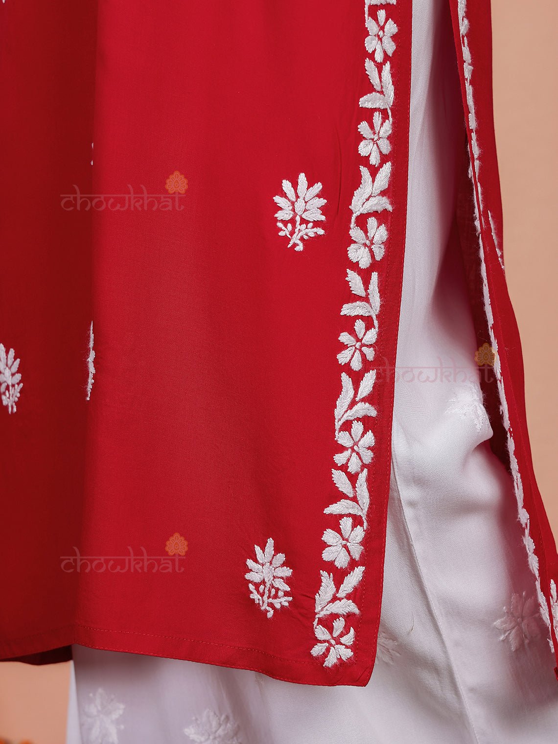 Tania Premium Modal Chikankari Kurti - Chowkhat Lifestyle