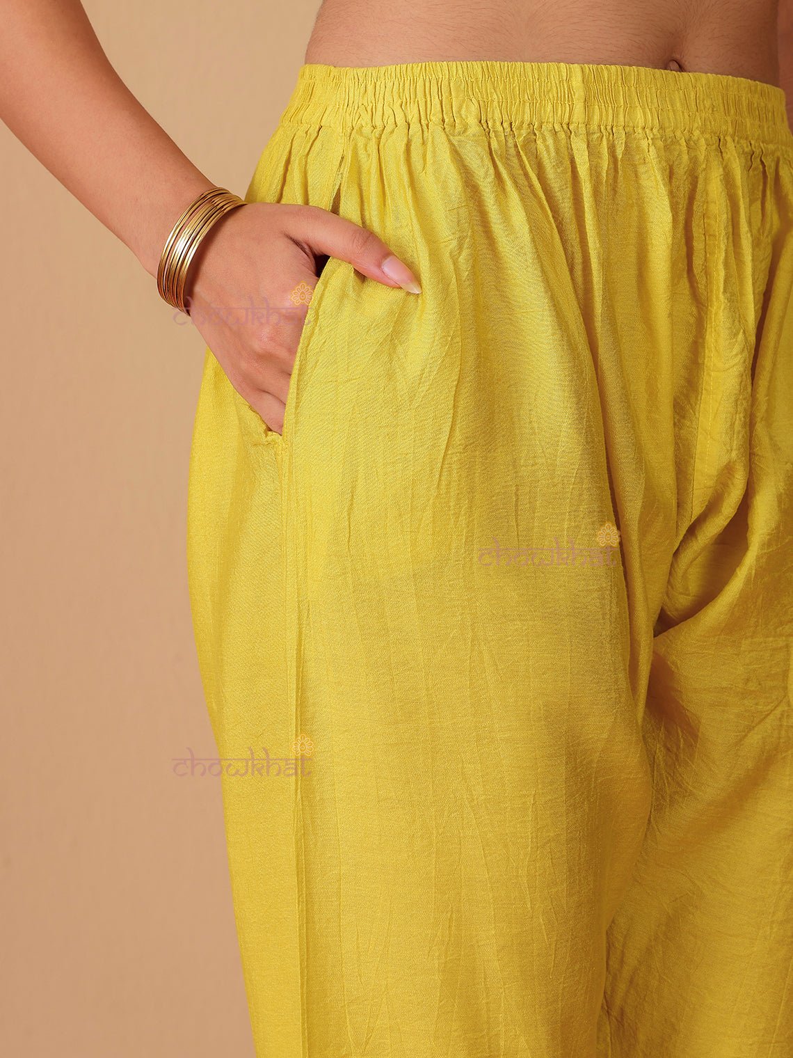 Hiba Angrakha Chanderi Chikankari Kurti & Palazzo Set - Chowkhat Lifestyle