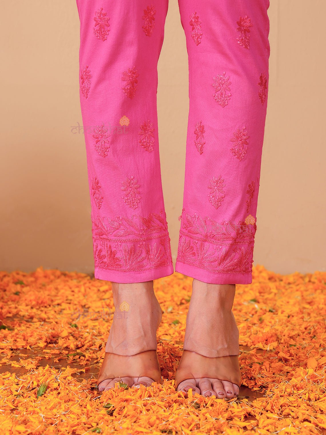 Zaina Aline Chikankari Suit Set with Mukaish Work - Chowkhat Lifestyle