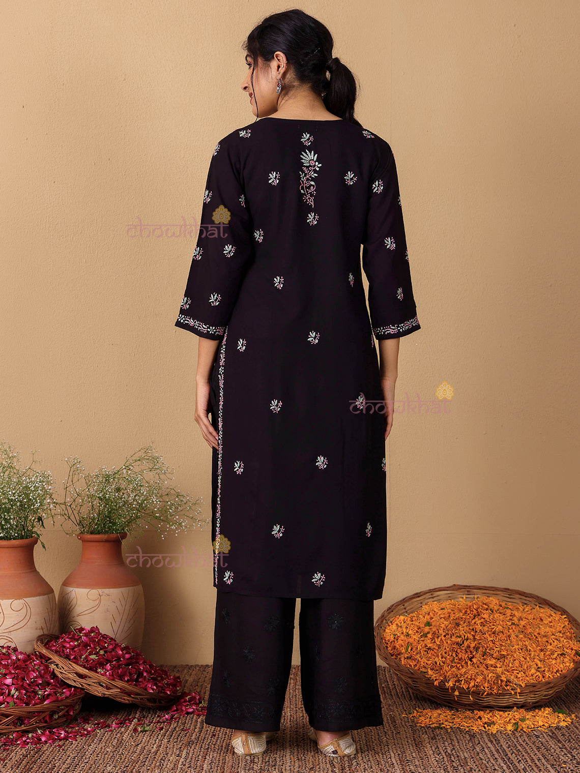 Irya Panel Premium Rayon Multi Color Chikankari Kurti