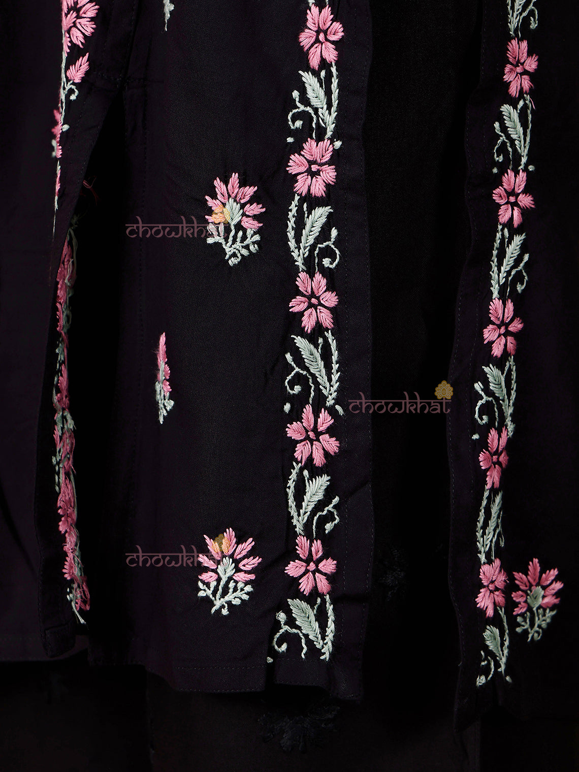 Irya Angrakha Premium Rayon Multi Color Chikankari Kurti