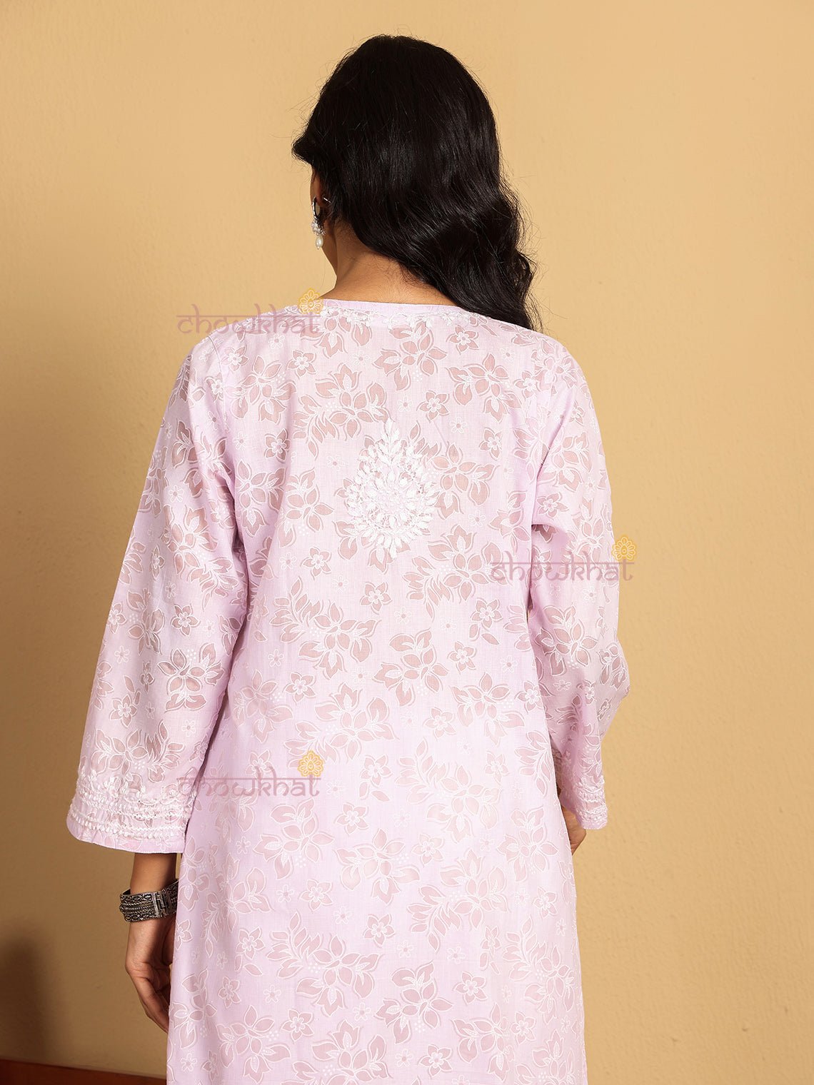 Vanya Mul Cotton Straight Chikankari Kurti - Chowkhat Lifestyle