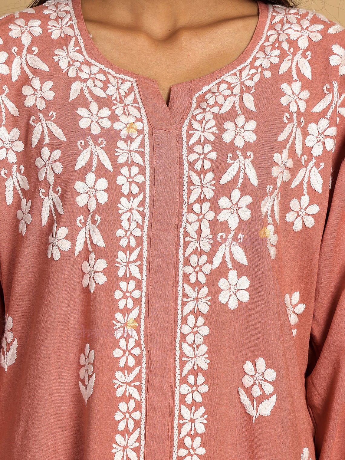 Naima Rayon Straight Chikankari Co - ord Set - Chowkhat Lifestyle