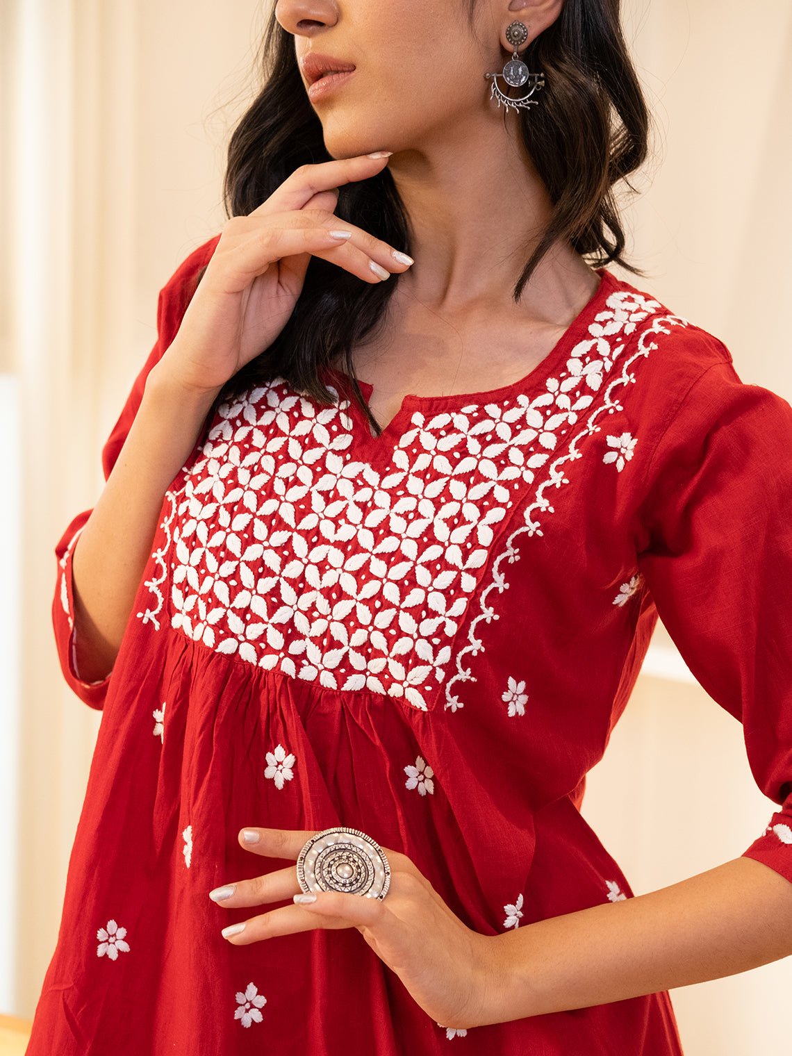 Coin Silver Oxidised Earrings - Chowkhat Handicraft