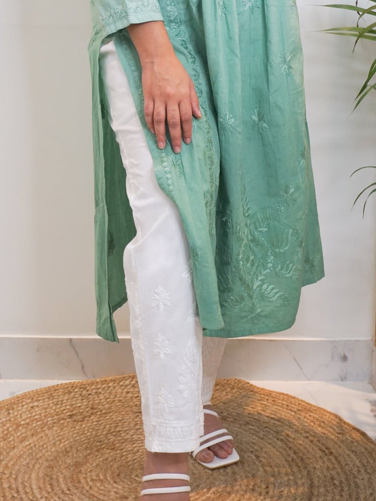 Asar Cotton Chikankari Pants - Chowkhat Handicraft