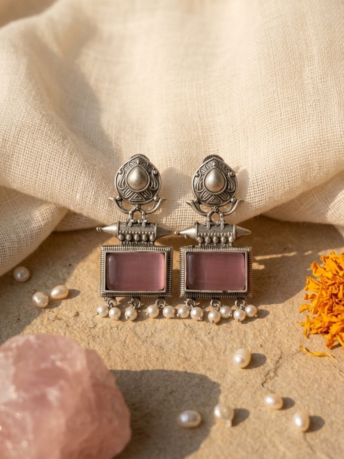 Vintage German Silver Earring - Chowkhat Lifestyle
