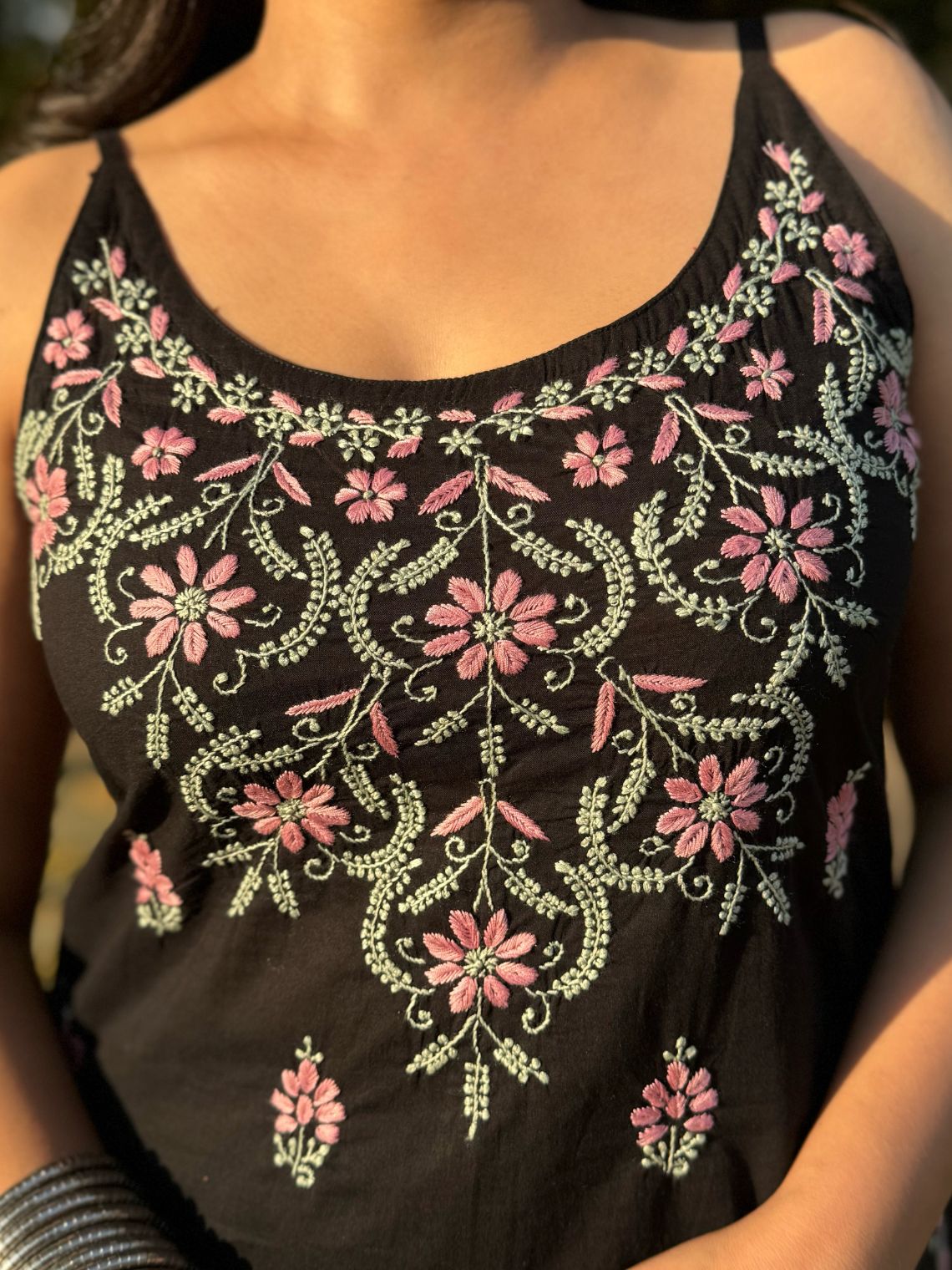 Raas Cotton Multi Color Chikankari Kurti - Chowkhat Lifestyle