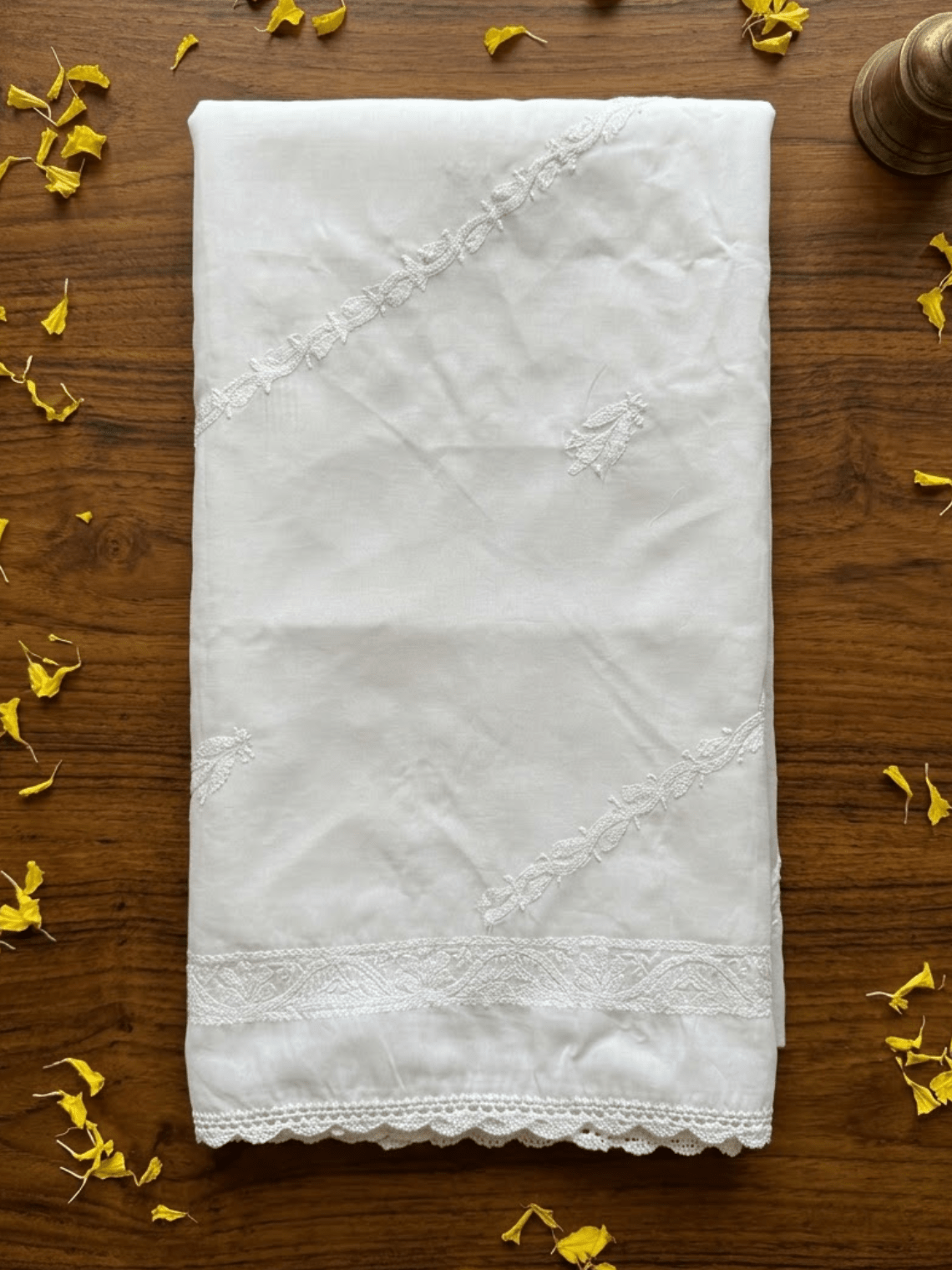 Riddhi Cotton Chikankari Dupatta - Chowkhat Lifestyle