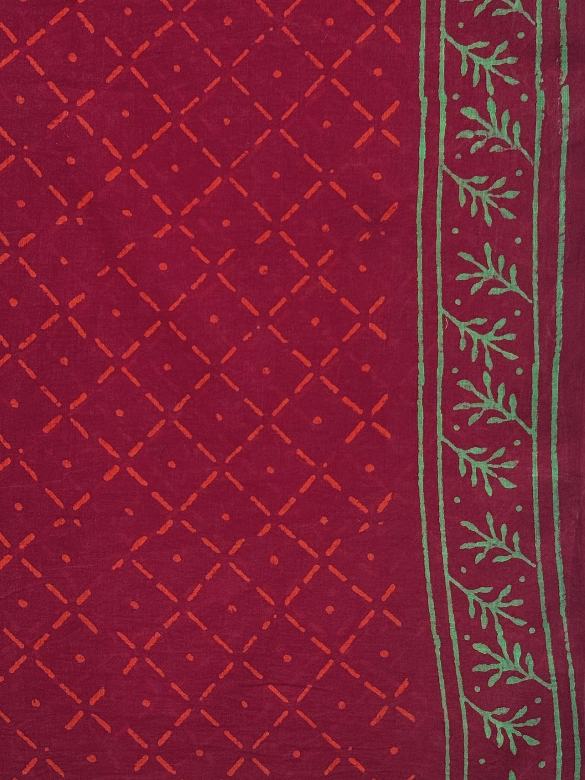 Hina Pre- Draped Hand Block Mul Cotton Saree