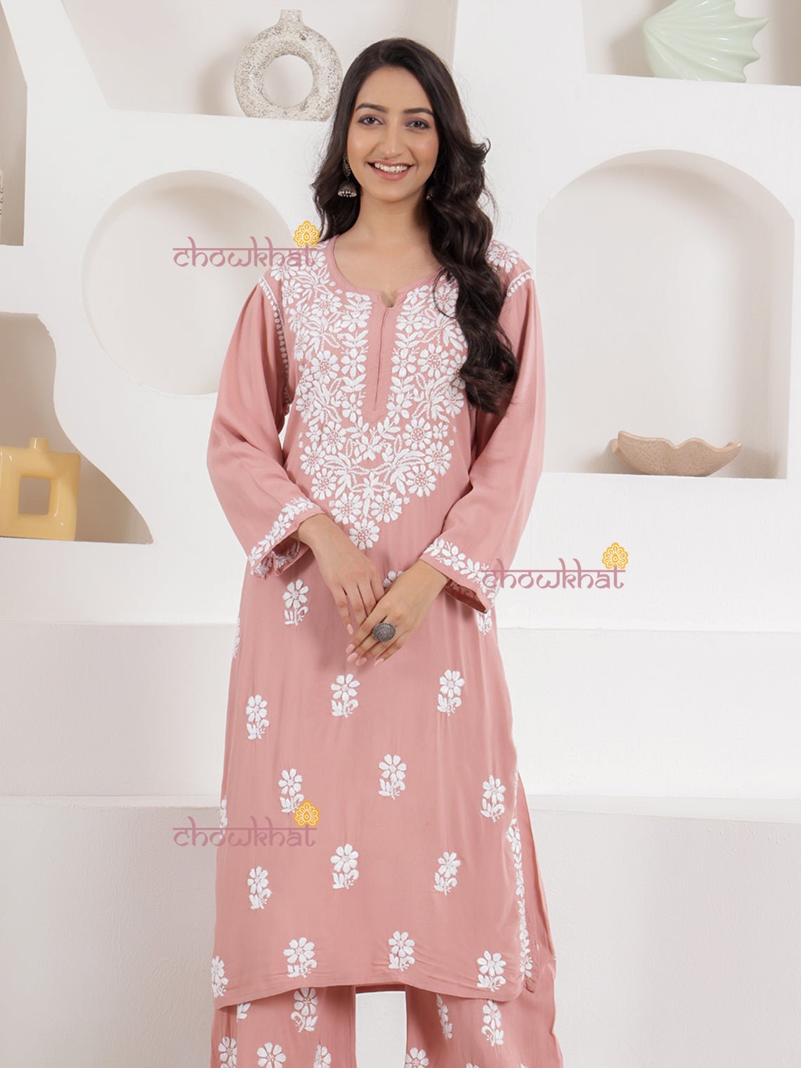 Rahma Rayon Chikankari Suit Set - Chowkhat Lifestyle