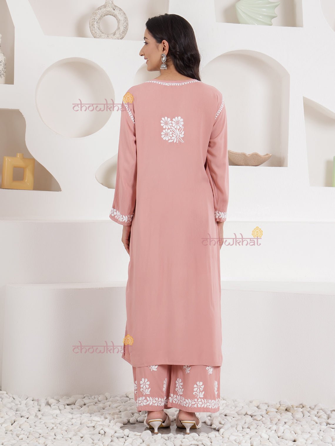 Rahma Rayon Chikankari Suit Set - Chowkhat Lifestyle