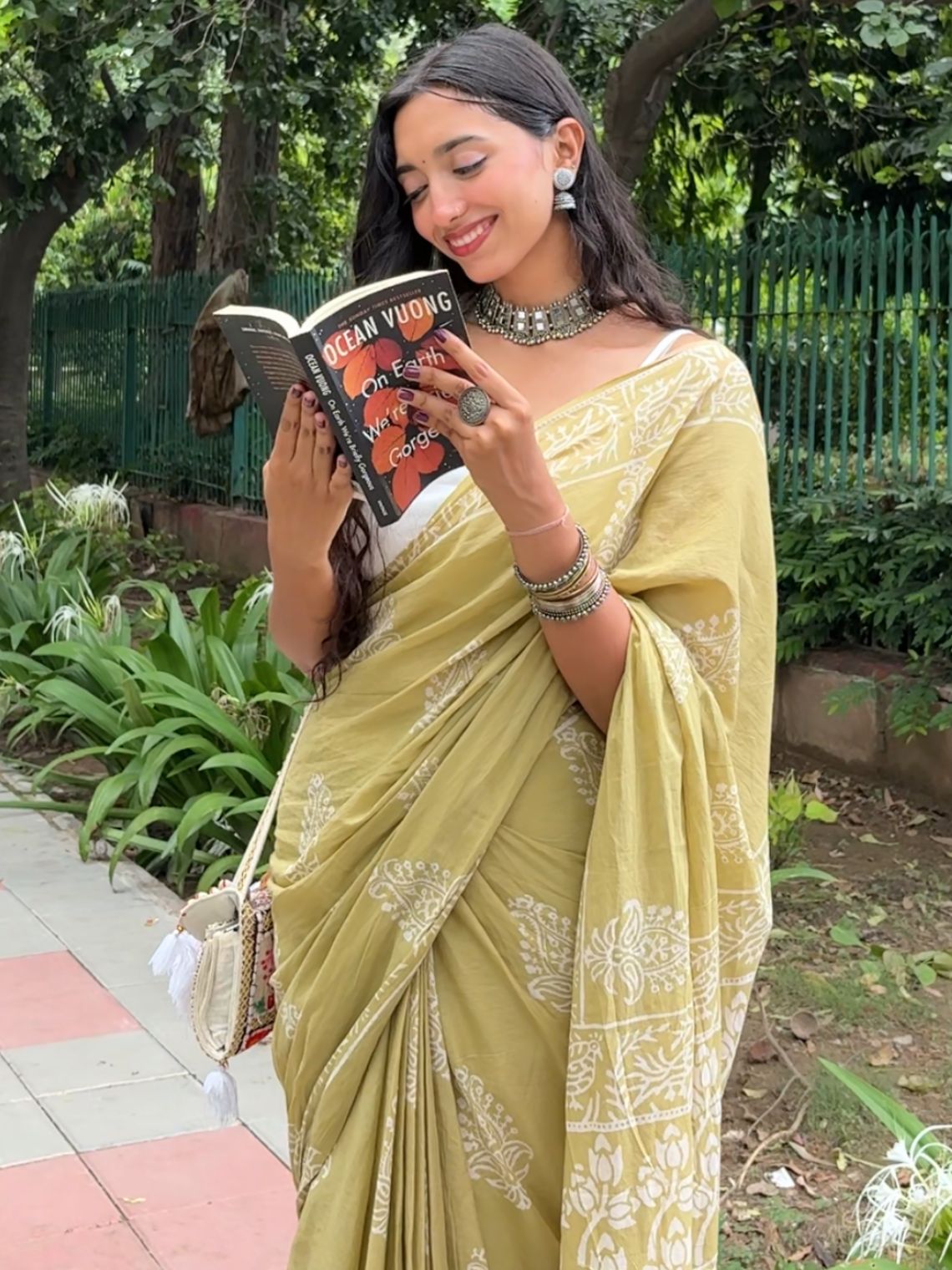 Dhani Pre- Draped Hand Block Mul Cotton Saree - Chowkhat Lifestyle