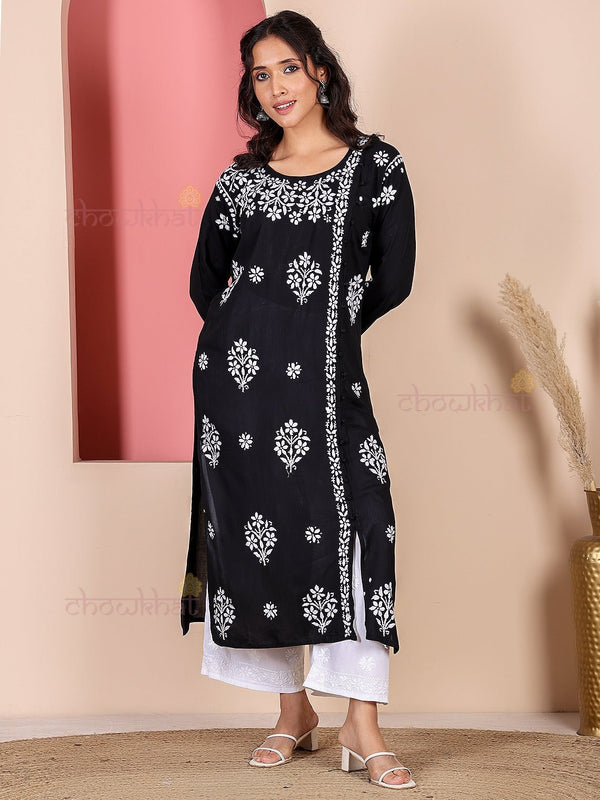 Saira Modal Chikankari Straight Kurti - Chowkhat Lifestyle