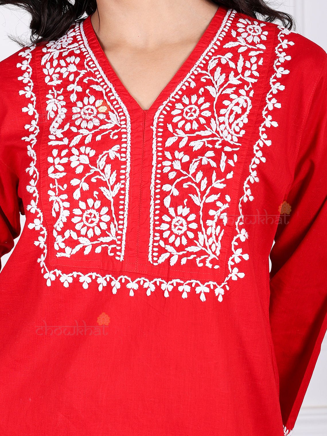 Asin Cotton Chikankari Kurti & Palazzo Set - Chowkhat Lifestyle