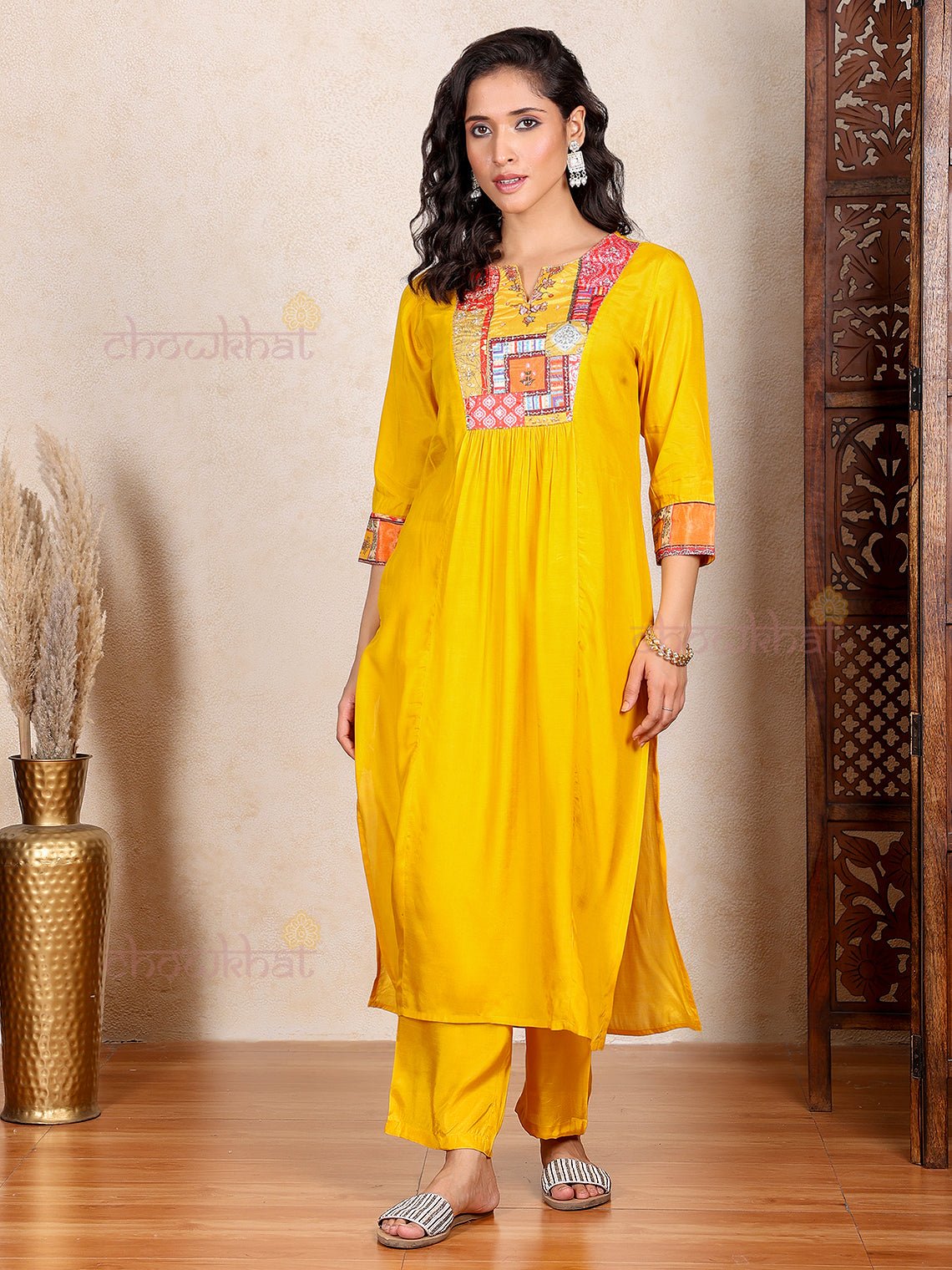 Roop Nyra Style Muslin Suit set with Hand Embroidery - Chowkhat Lifestyle