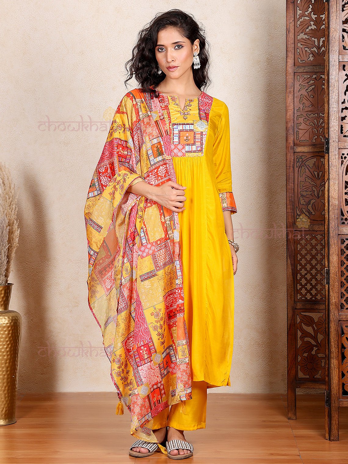 Roop Nyra Style Muslin Suit set with Hand Embroidery - Chowkhat Lifestyle