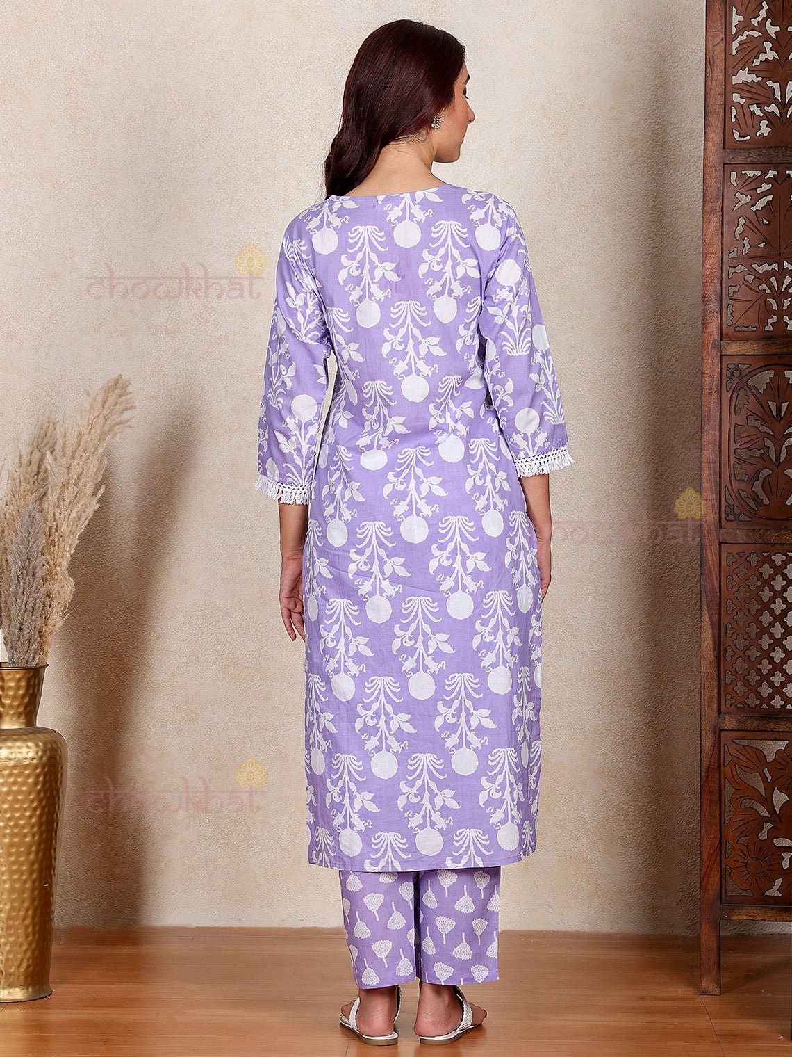 Aadira Kurti & Pants set with Hand Embroidery - Chowkhat Lifestyle