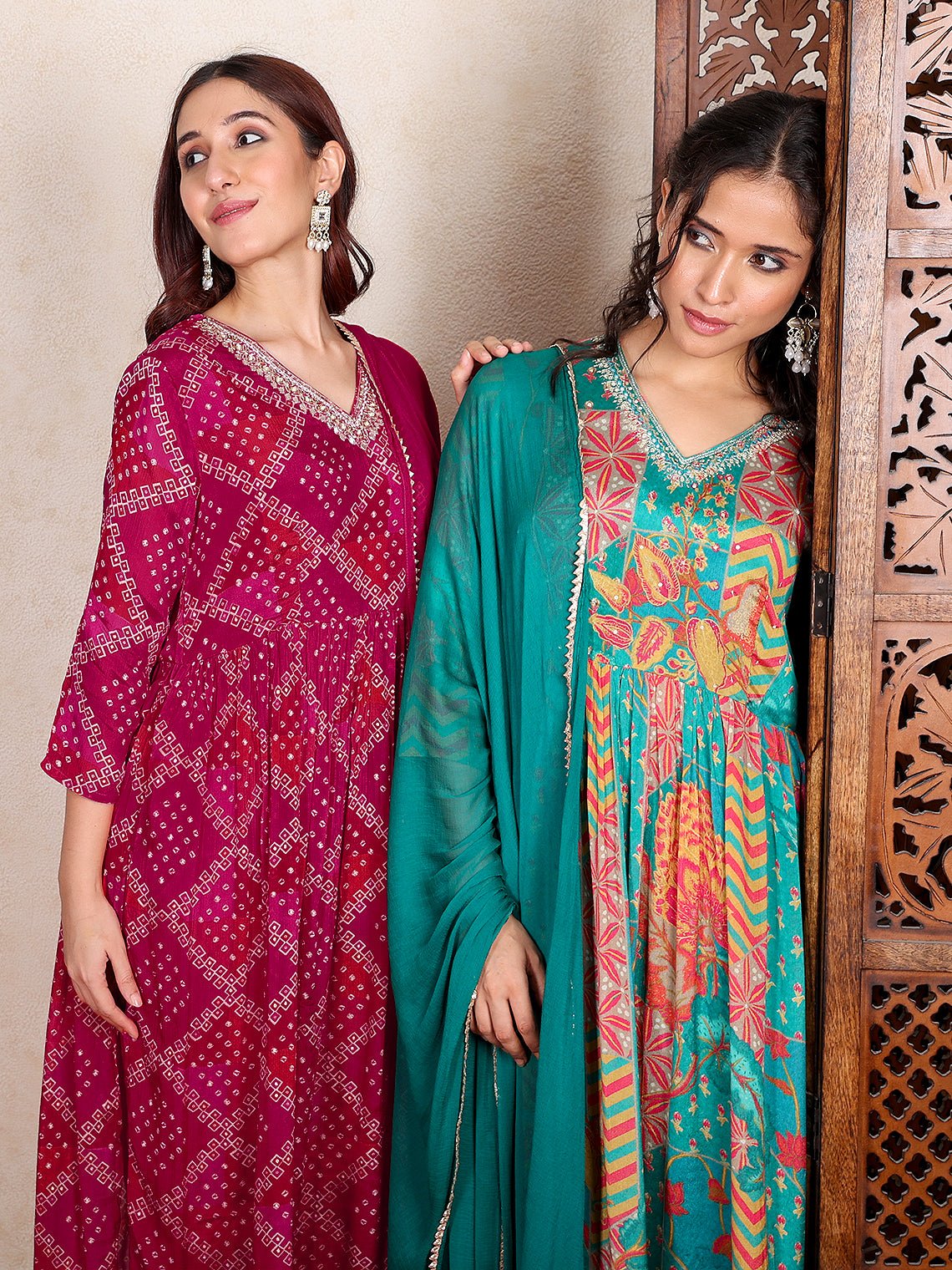 Vanya Hand Embroidered Printed Nyra Stitched Suit set - Chowkhat Lifestyle