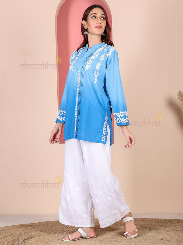 Vamika Chikankari Cotton Short Kurti - Chowkhat Lifestyle