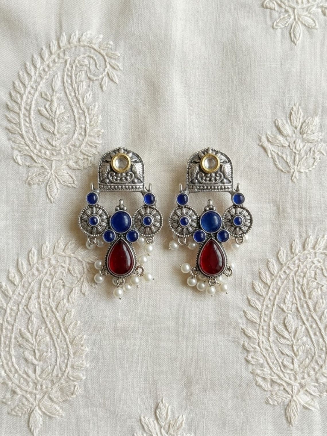 Jaltarang German Silver Earrings - Chowkhat Lifestyle