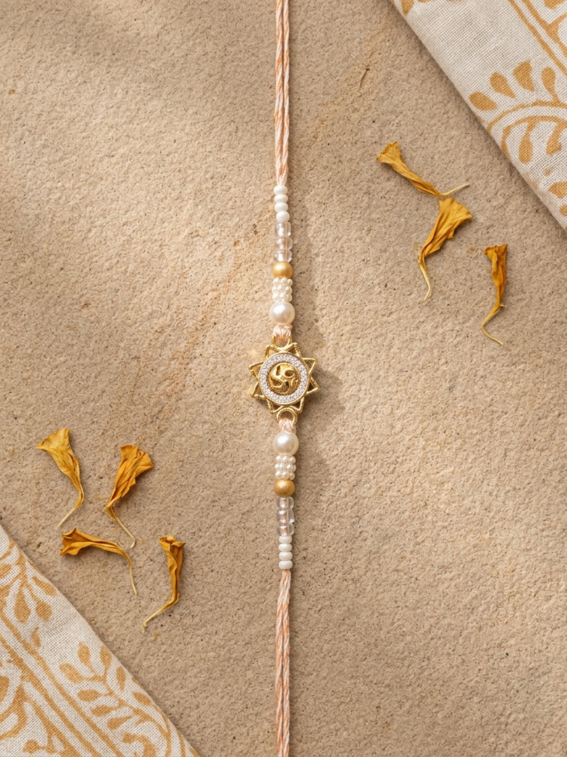 Handcrafted Pearl Rakhi