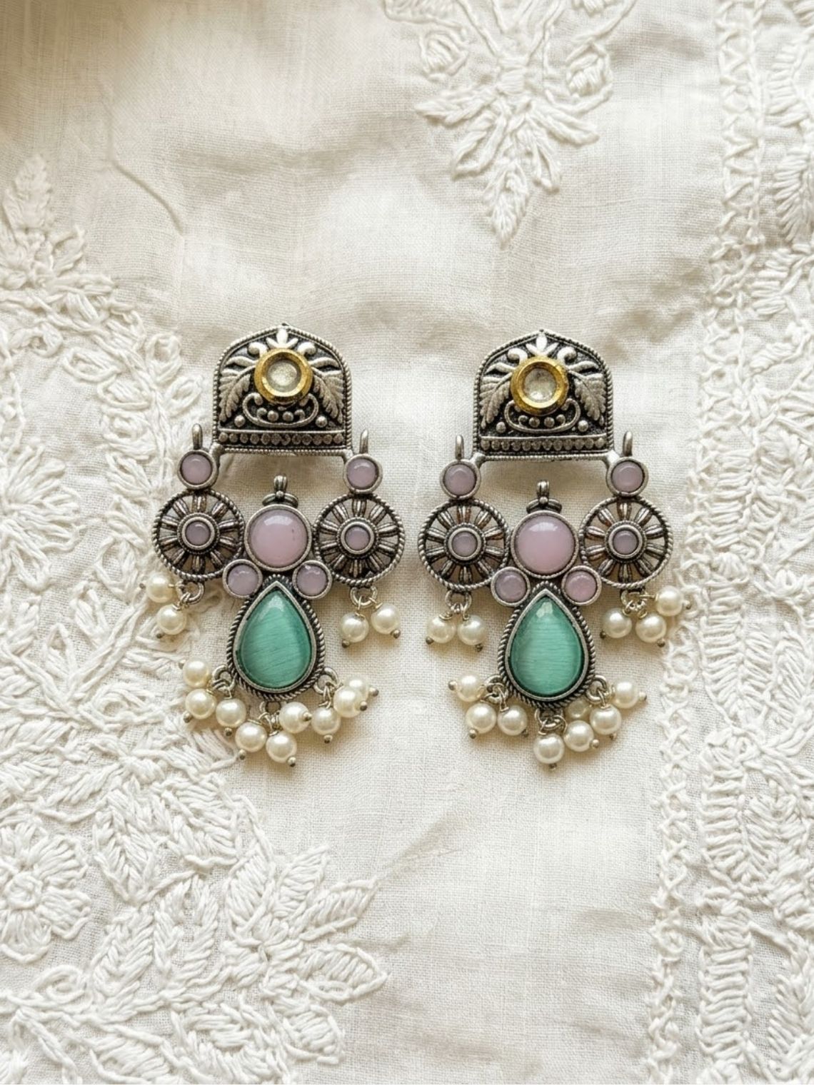 Jaltarang German Silver Earrings - Chowkhat Lifestyle