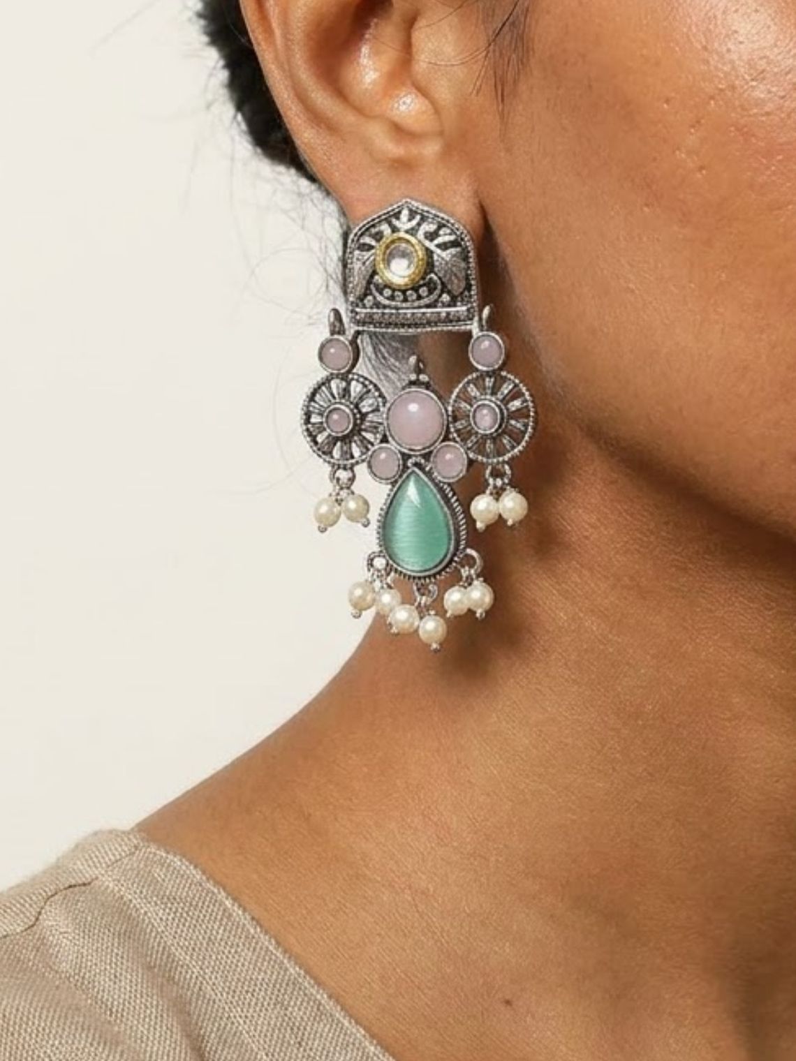 Jaltarang German Silver Earrings - Chowkhat Lifestyle