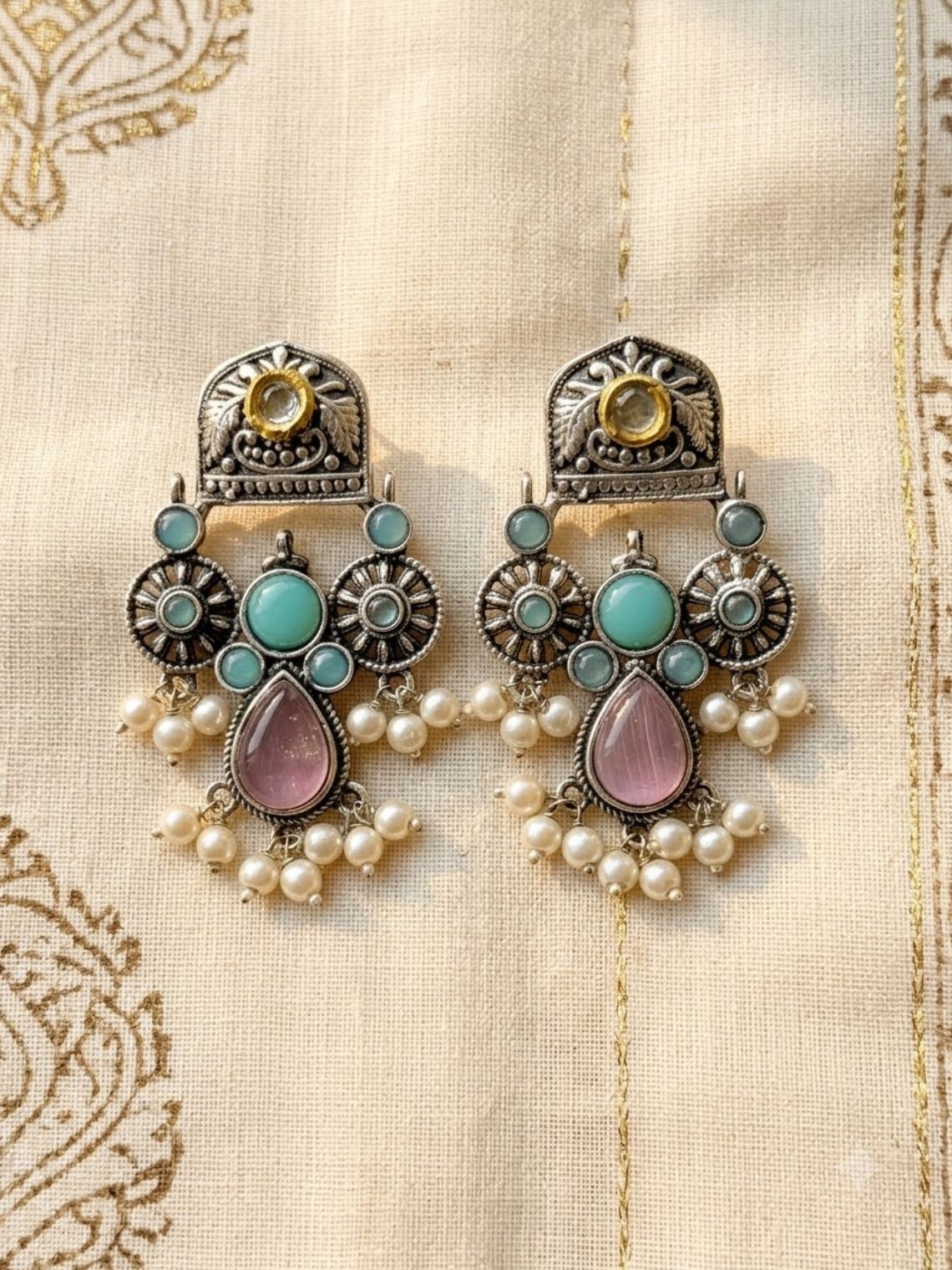 Jaltarang German Silver Earrings - Chowkhat Lifestyle