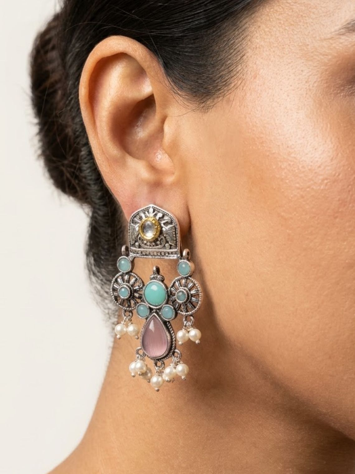 Jaltarang German Silver Earrings - Chowkhat Lifestyle