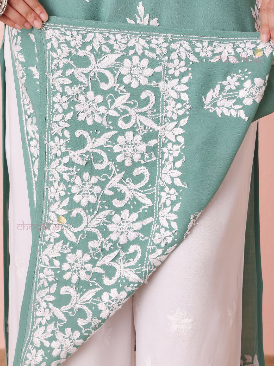 Hania Modal Straight Long Chikankari Kurti