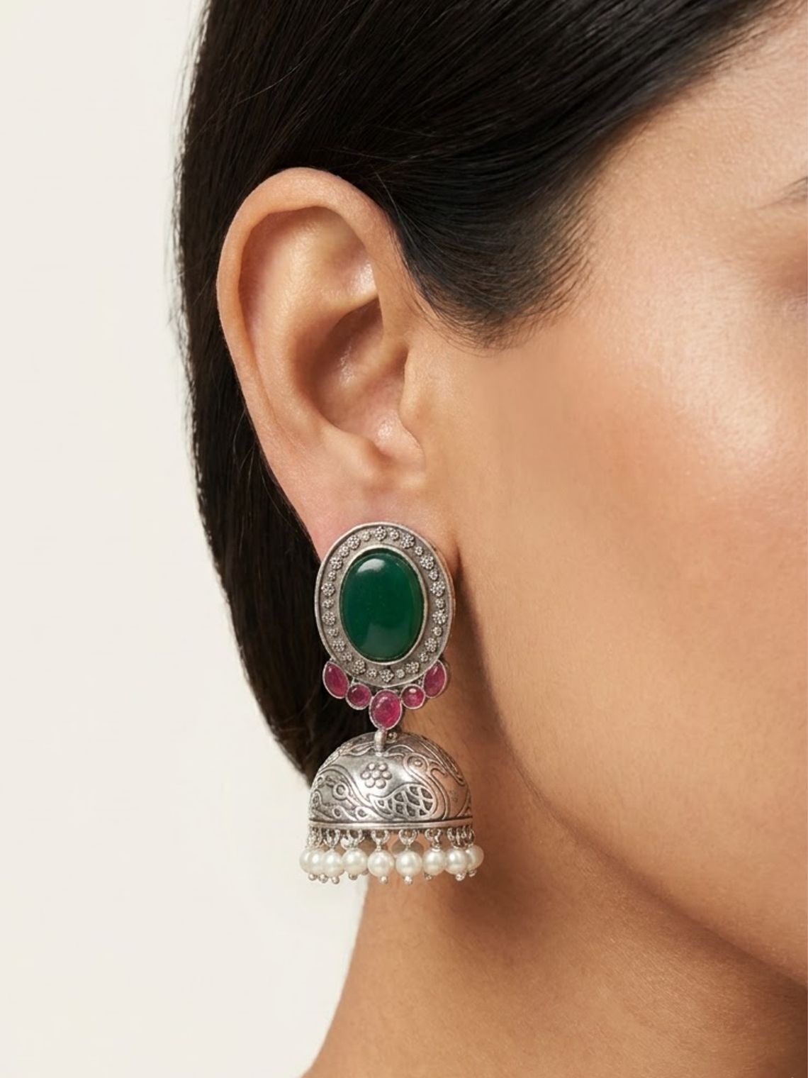 Aaishwary Oxidised Greman Silver Earrings - Chowkhat Lifestyle