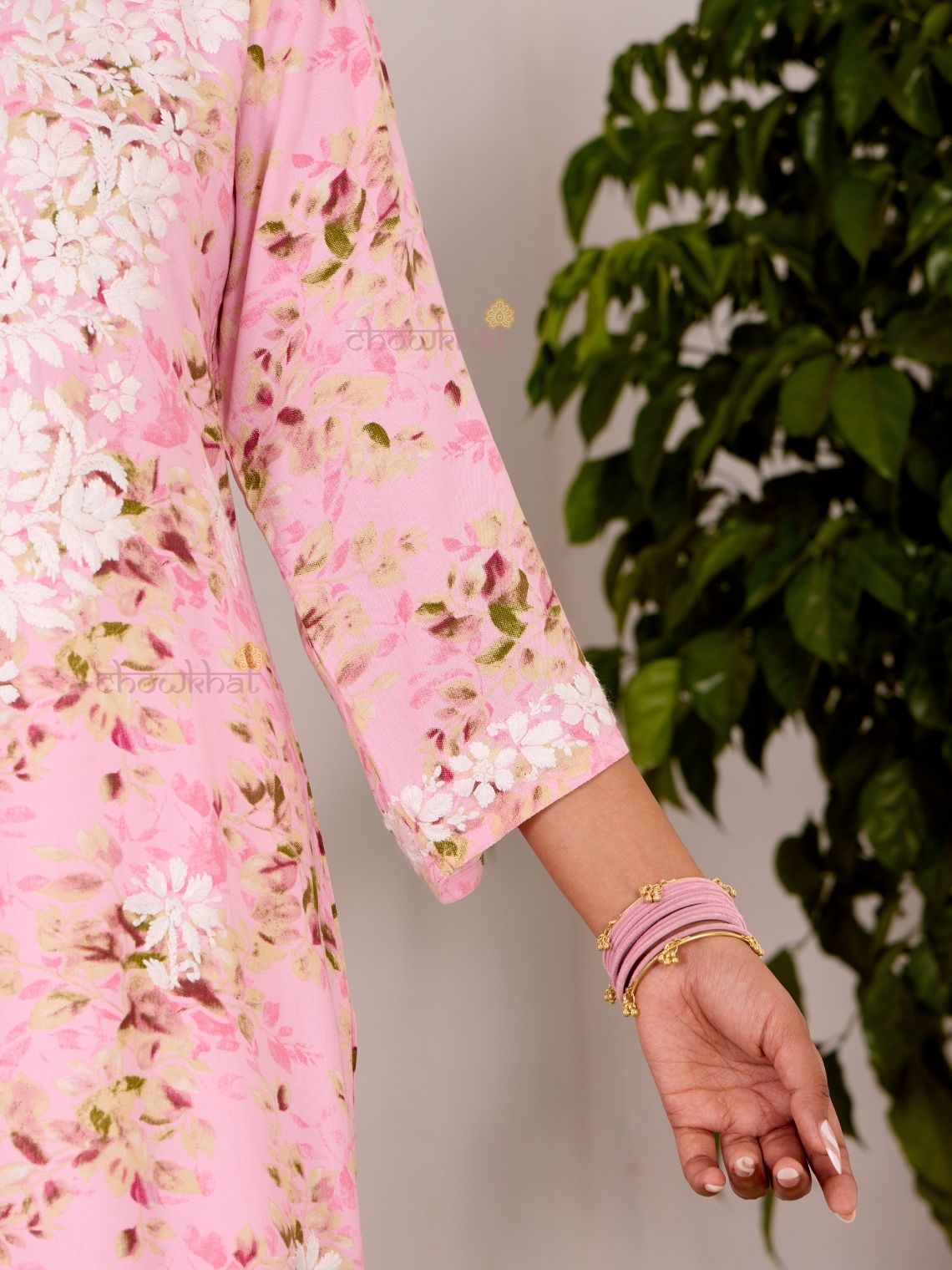 Ishani Rayon Printed Straight Chikankari Kurti - Chowkhat Lifestyle