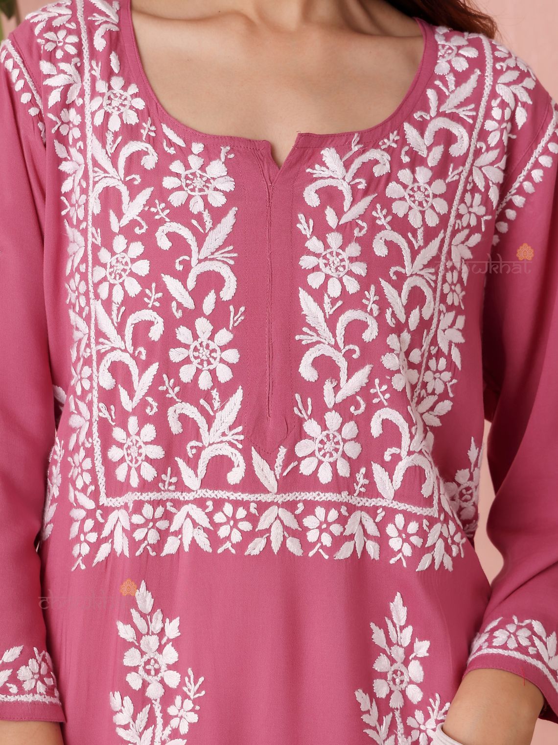 Hania Modal Straight Long Chikankari Kurti