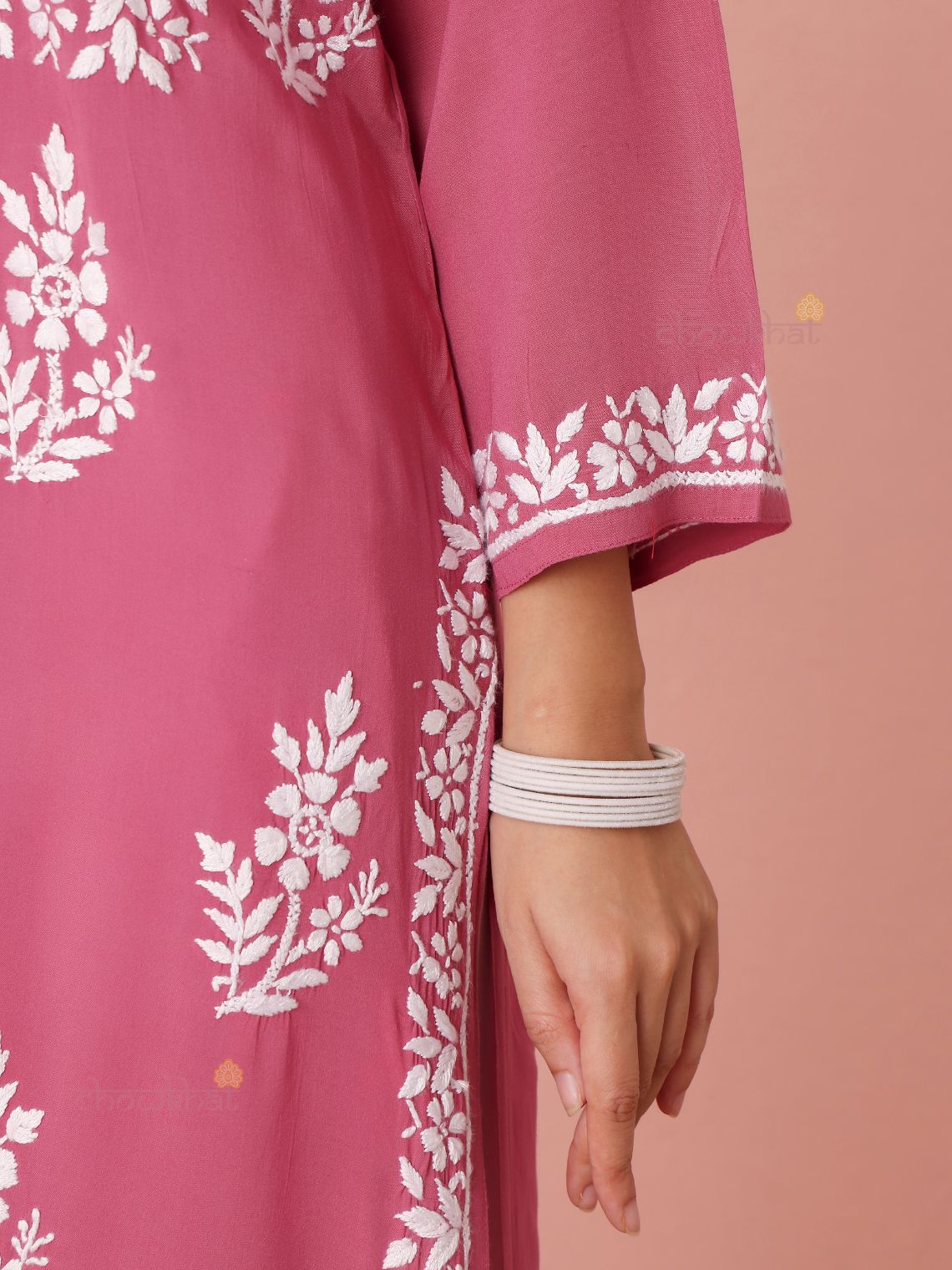 Hania Modal Straight Long Chikankari Kurti