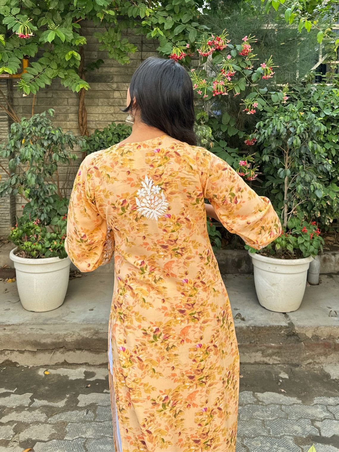 Ishani Rayon Printed Straight Chikankari Kurti - Chowkhat Lifestyle