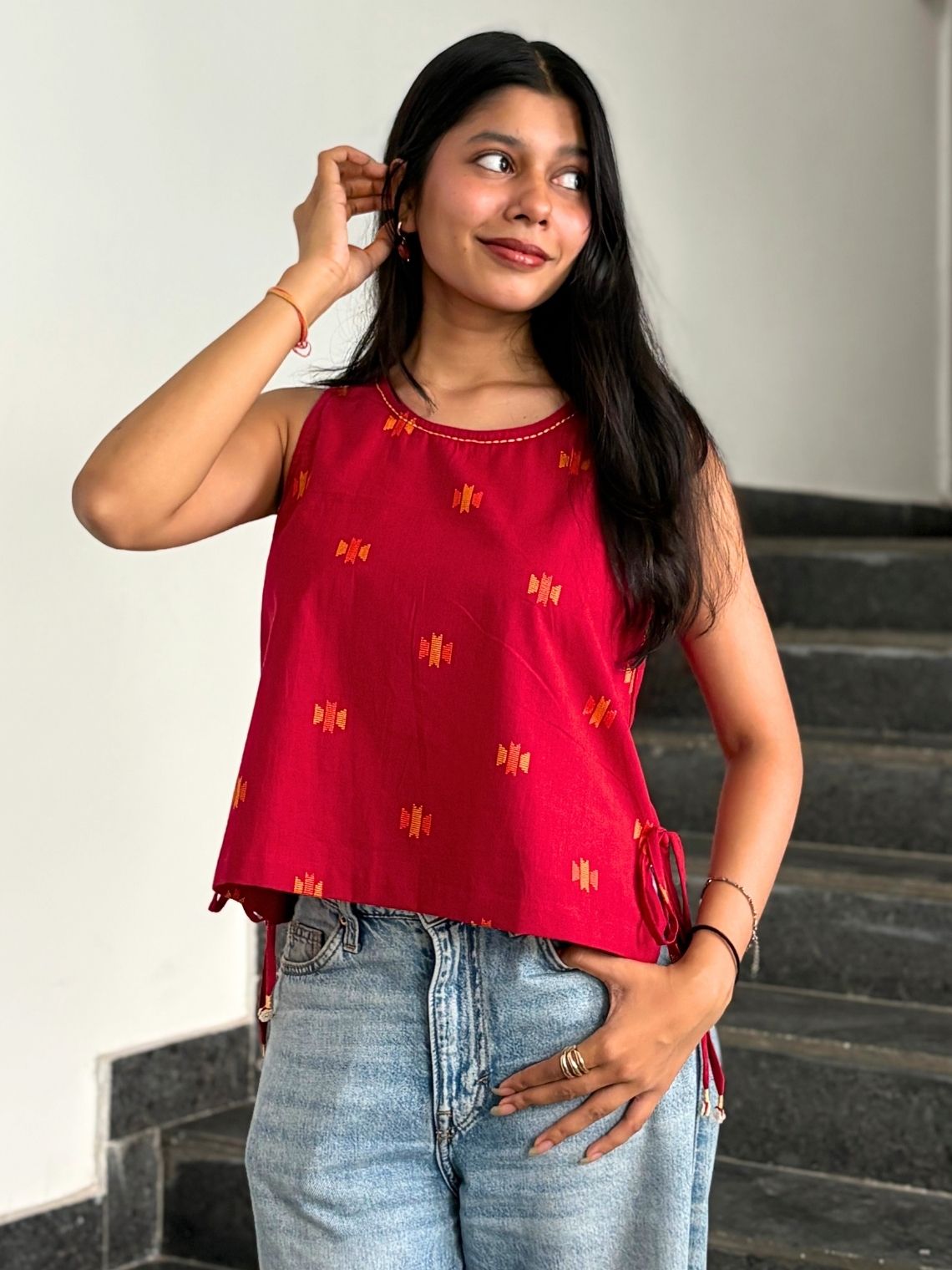 Nysa Handloom Kantha Top - Chowkhat Lifestyle