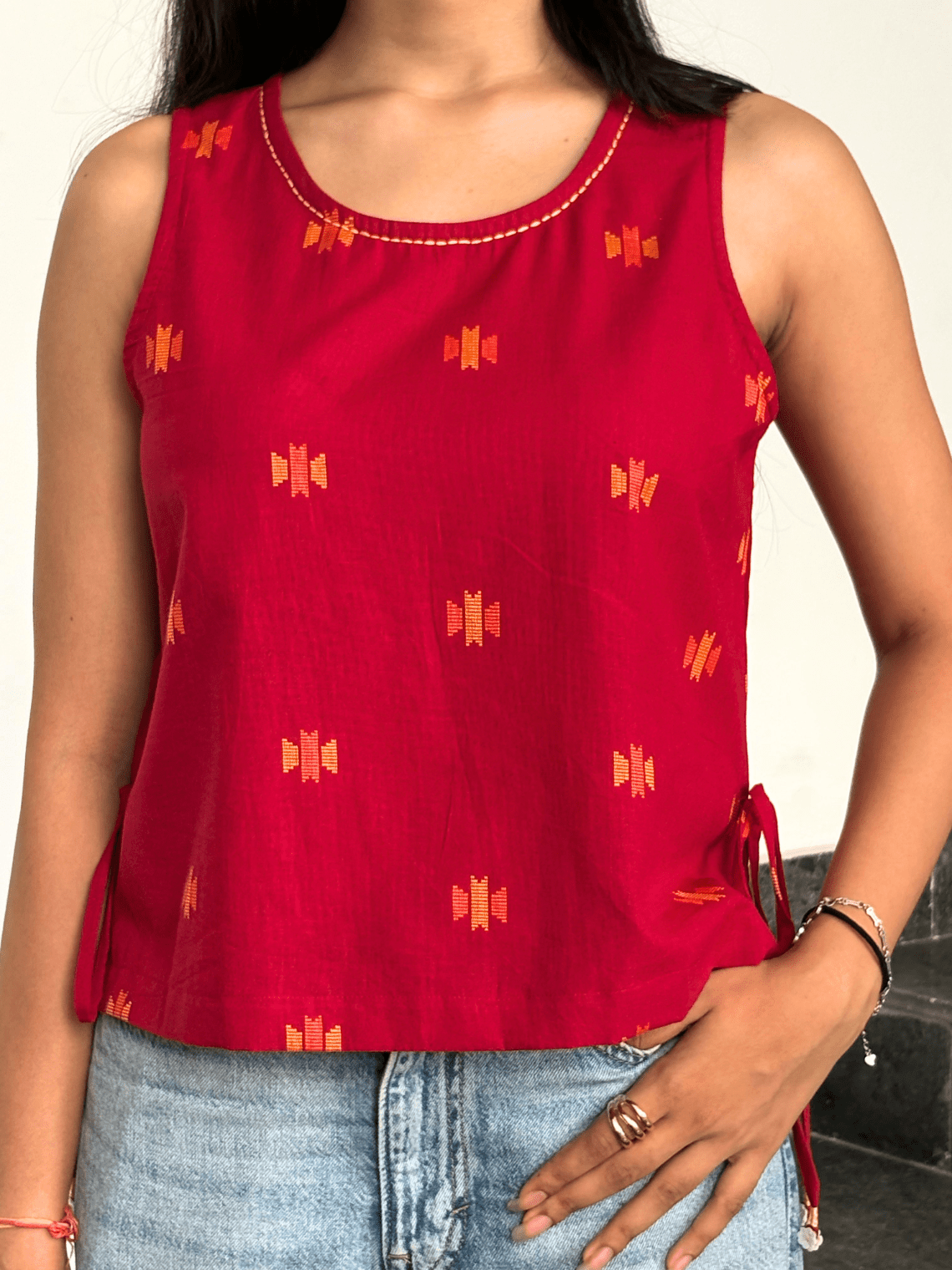Nysa Handloom Kantha Top - Chowkhat Lifestyle