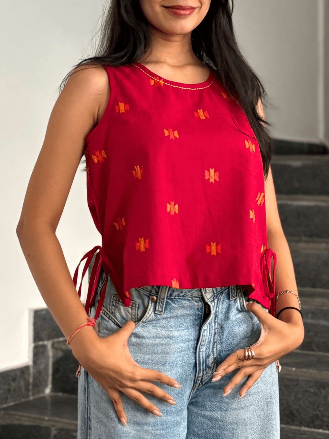 Nysa Handloom Kantha Top - Chowkhat Lifestyle