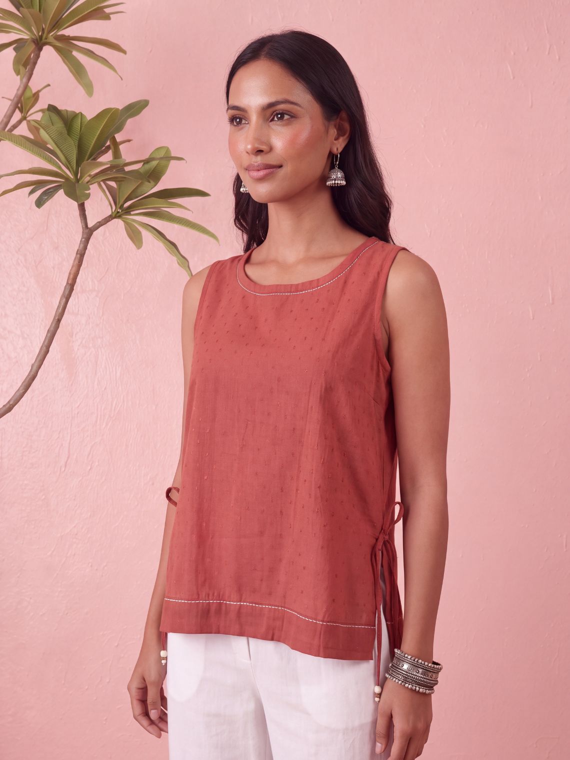 Noor Dobby Cotton Kantha Top - Chowkhat Lifestyle