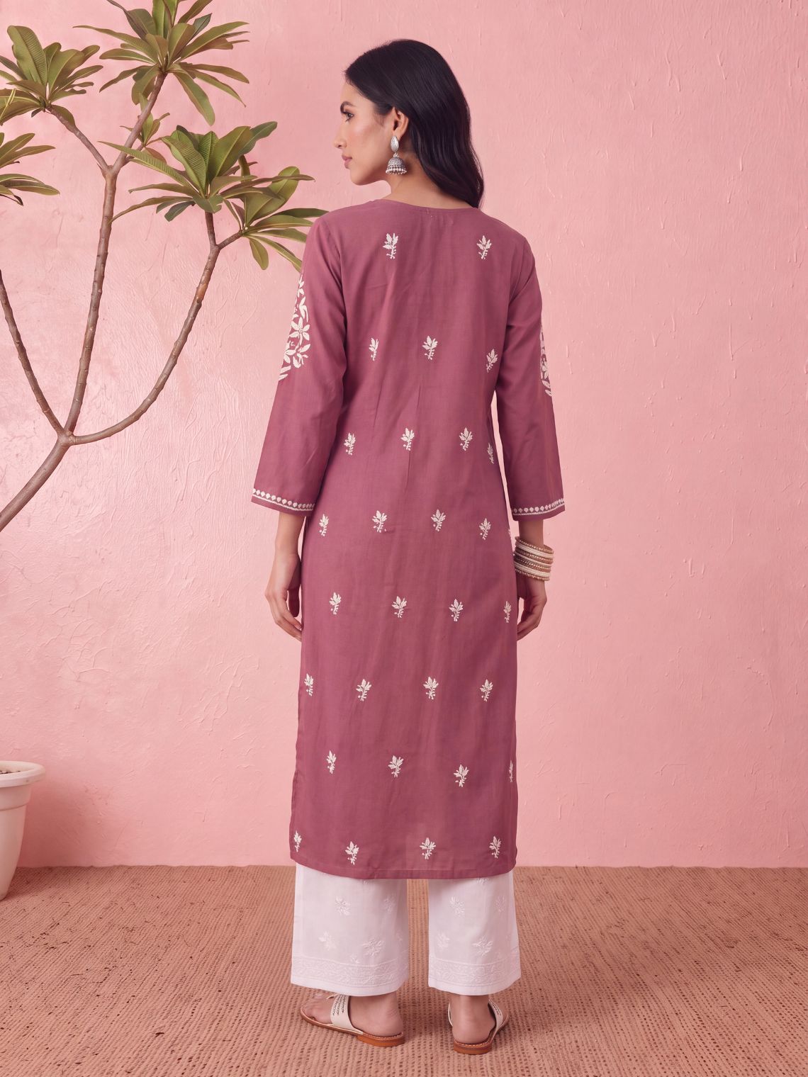 Hoor Premium Rayon A-line Chikankari Kurti - Chowkhat Lifestyle