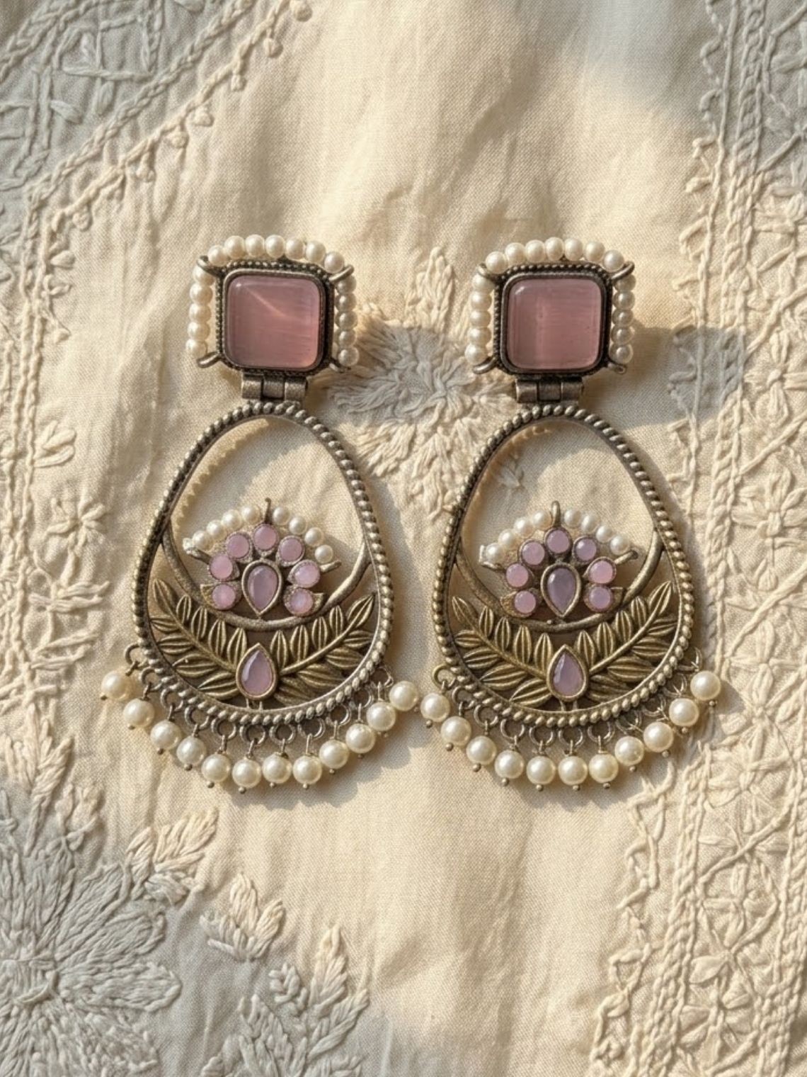Zareen Oxidised German Silver Earrings - Chowkhat Lifestyle
