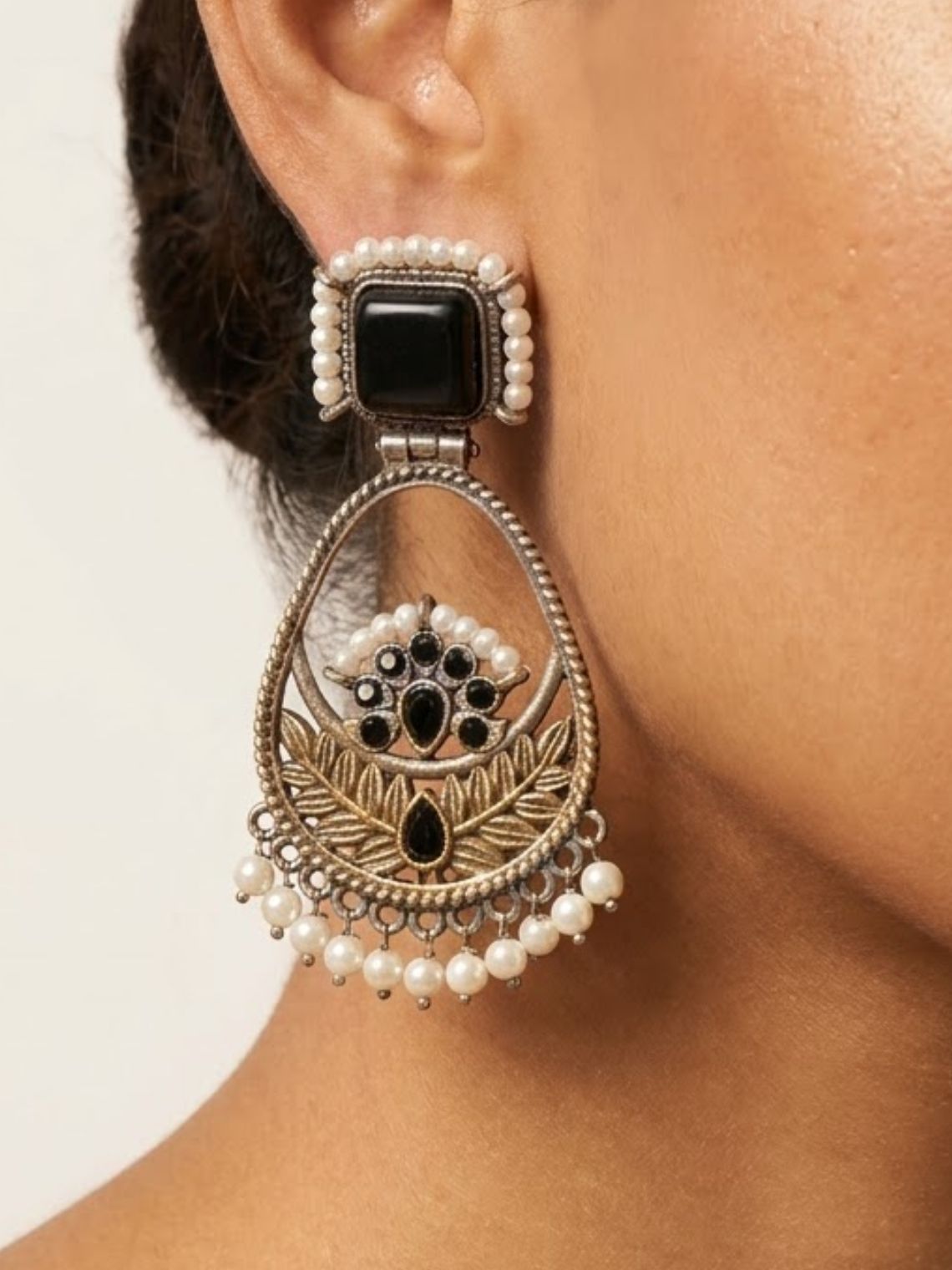 Zareen Oxidised German Silver Earrings - Chowkhat Lifestyle