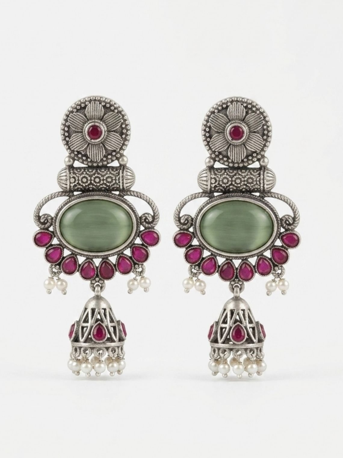 Saaz Oxidised German silver Earrings - Chowkhat Lifestyle