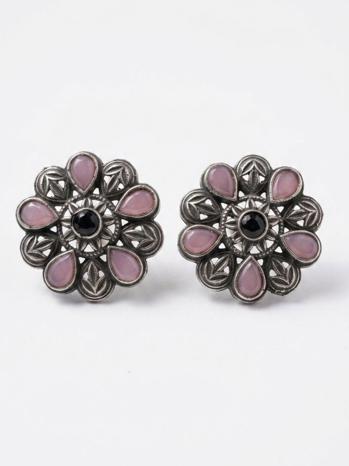 Bloom Floral Oxidised Earrings - Chowkhat Lifestyle