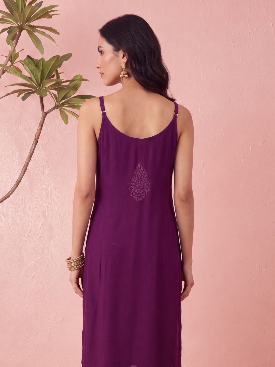Anamika Rayon Strap Chikankari Kurta & Palazzo set - Chowkhat Lifestyle