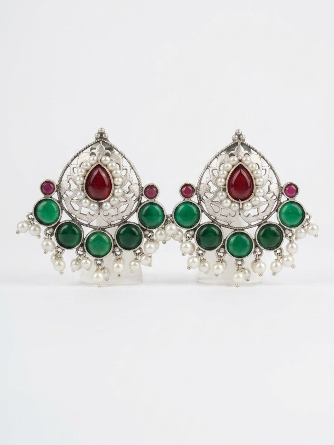 Royal Pearl Oxidised Earrings - Chowkhat Lifestyle