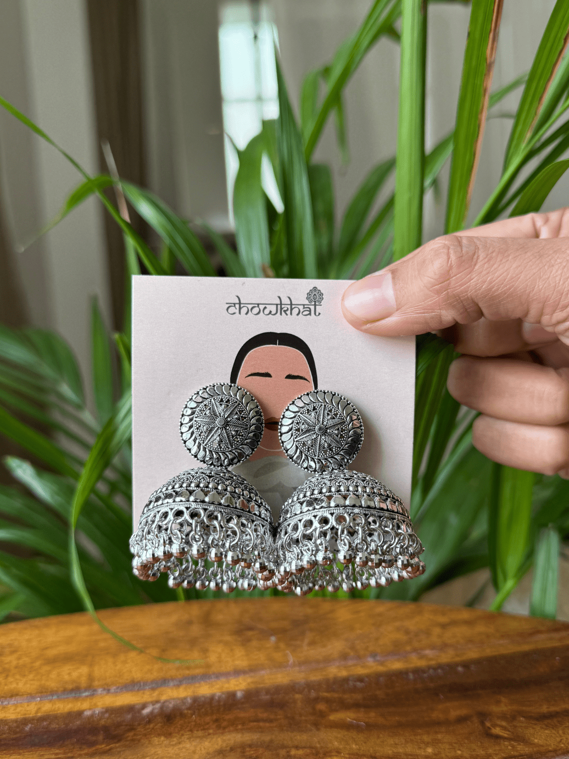 Oxidised Silver Jhumki Earrings - Chowkhat Lifestyle